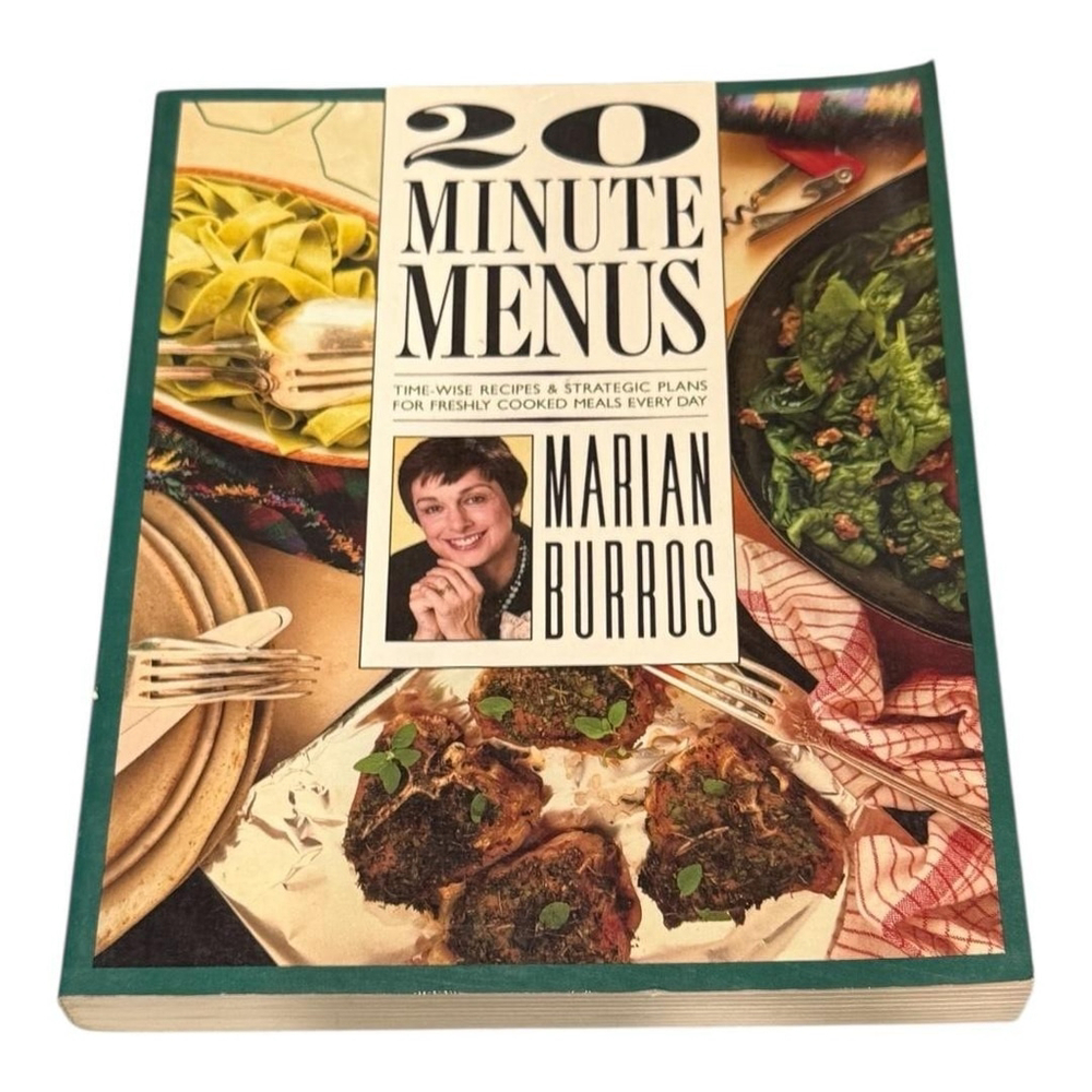 20 Minute Menus Marian Burros Paperback Cookbook Quick Easy Meals 1989 Fireside